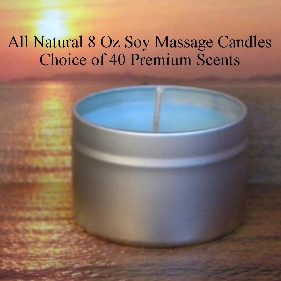 Massage Candle Scented Soy Candles Handmade 8 Oz Soy Wax
