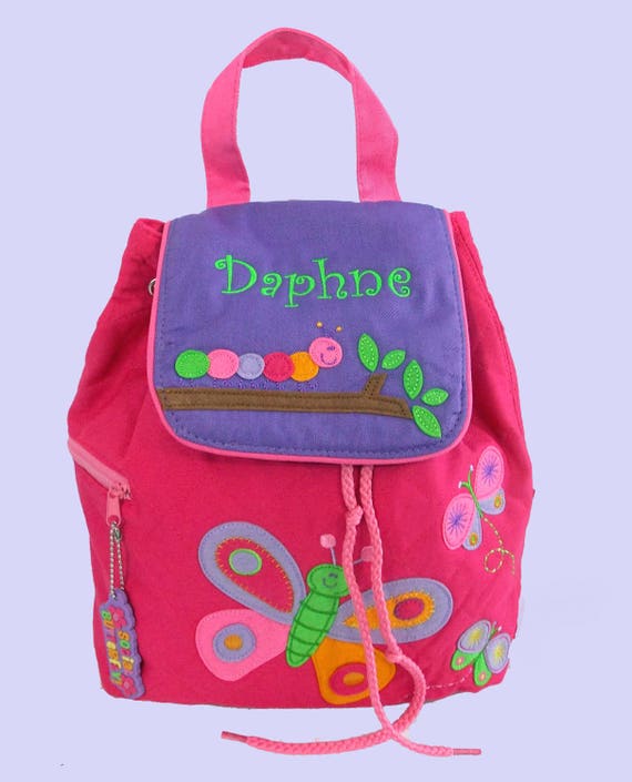 Personalized Child's Stephen Joseph Quilted Toddler BUTTERFLY Backpack Purple-Monogramming Is Included