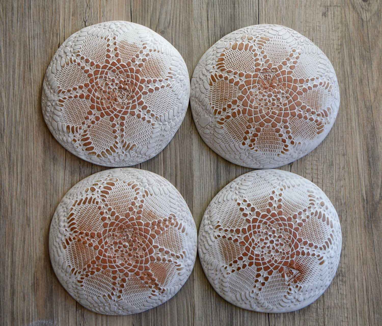 Ceramic dessert plates salad plates Handmade set of 4