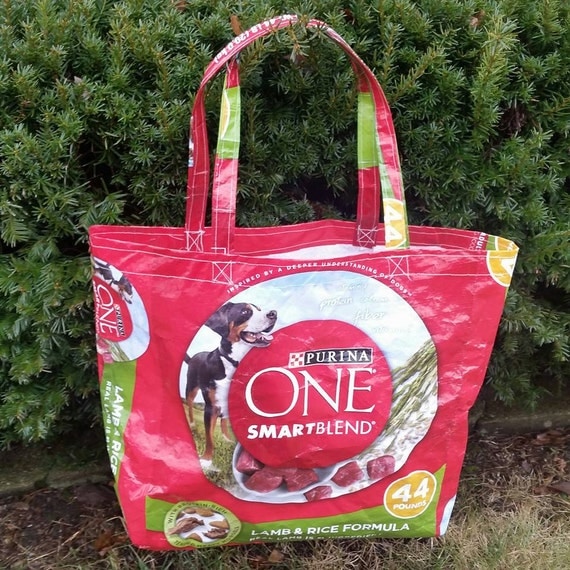 Recycled Purina One Dog Food Bag Tote Farmers Market Tote