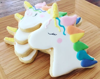 Magical Unicorn cookie favors - one dozen
