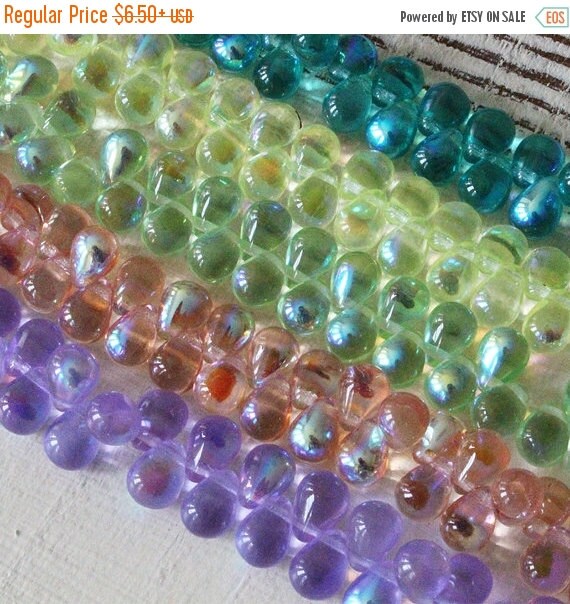 15 OFF 8x6mm Czech Glass Beads Jewelry Making by funkyprettybeads