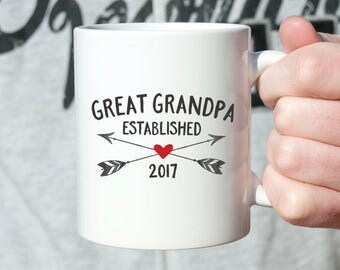 Great Grandpa Mug Pregnancy Reveal Great Grandpa Pregnancy Announcement Great Grandpa Gift Pregnancy Reveal Great Grandparents Coffee Mug
