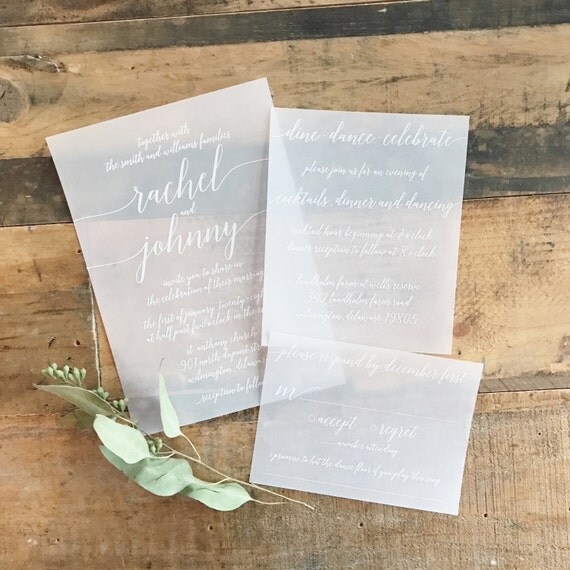 Vellum Wedding Invitation 1