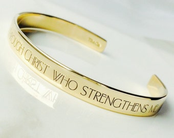I Can Do All Things Bracelet . Inspirational Jewelry . Daily Reminder Jewelry . #TBCO