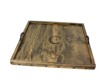 Ottoman Tray, Serving Tray Wooden, Coffee Table Tray, Serving Platter, Breakfast Tray, Wedding Gift, Anniversary Gift, Housewarming Gift