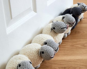 Sheep draught excluder/doorstop amigurumi crochet pdf pattern