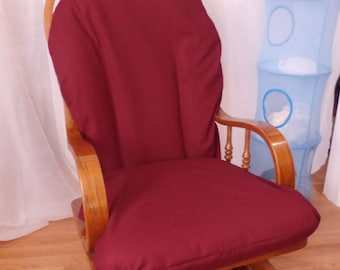 Nursery Glider Rocker SlipCover -Burgundy wine Covers for your cushions