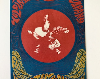 Janis Joplin Big Brother and the Holding Company Fillmore Concert Postcard BG 115 Orig Psychedelic San Francisco 1968