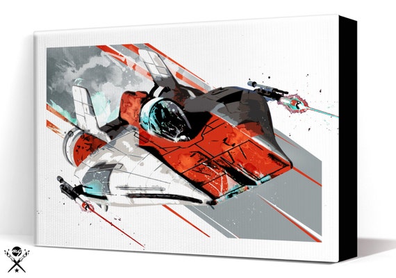 Star Wars Canvas A-Wing Fighter Star Wars Art large