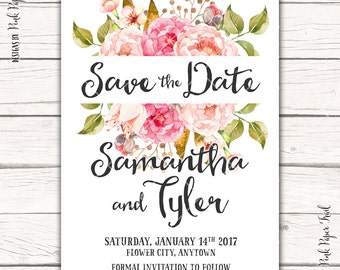 Retro Themed Wedding Shower Invitation Couple by PinkPaperTrail