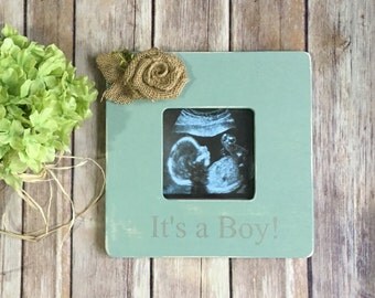 Pregnancy Announcement Frame It's A Boy! Ultrasound Frame Baby Shower Gift Nursery Decor Pregnancy Picture Frame Ultrasound Picture Frames
