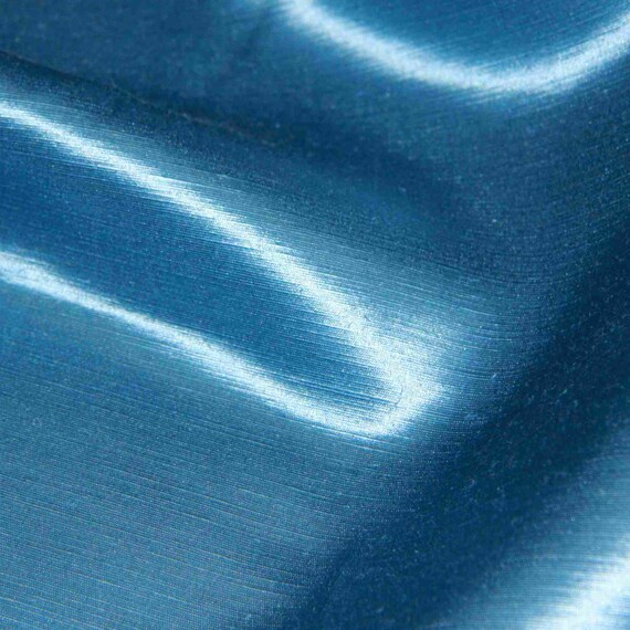 Hanukkah Cloth Blue Silk Satin Fabric By The Yard Hemp