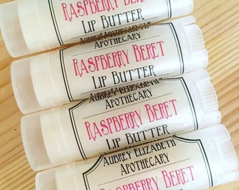 Raspberry beret Lip Balm - chapstick - Lip Butter - raspberry chapstick - color free - music lover