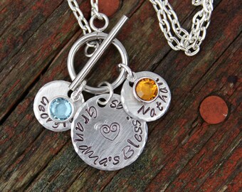 Personalized Grandma Necklace, Mothers Day Gift, Necklace for Grandma, Mother's Day Gift for Mom, Gift for Mom, Gift for Grandma, Easy Clasp