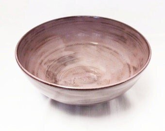 Ceramic Serving Bowl, Ceramic Salad Bowl, Ceramic Bowl in Terra Cotta and Purple, Red, Brown, Purple, Lilac, Lavender Ceramic Bowl