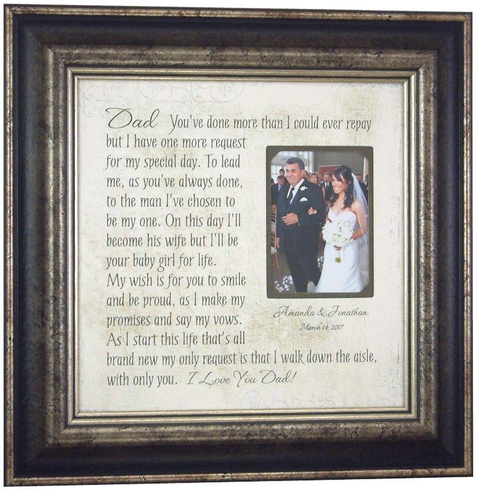 Mother of the Bride Gift Wedding Photo Frame Mom Dad Wedding