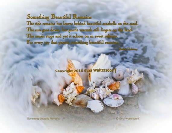 Items similar to Something Beautiful Remains poem healing sympathy ...