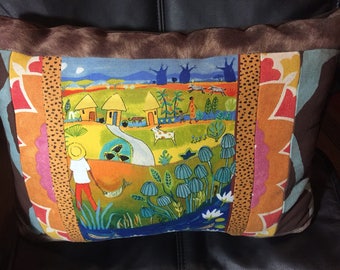 Ethnic - Tribal - African Themed Quilted Pillow