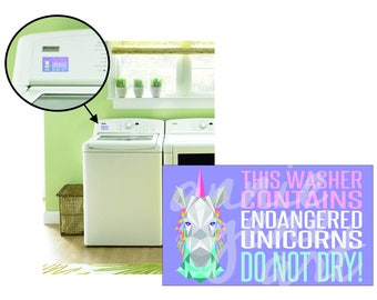 Set of 100 Lularoe Magnetics " This washer contains endangered unicorns. DO NOT DRY"