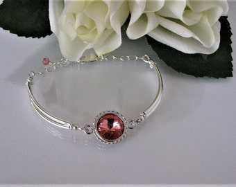 Mother of the Bride Bracelet-Mother of Groom Bracelet-Swarovski Wedding Jewelry-Swarovski Wedding Bracelet-Birthstone Bracelet