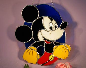 Stained Glass Mickey Mouse Suncatcher (806)