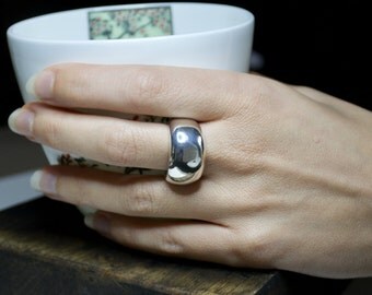 Sterling Silver Ring Silver Rings for Women Ladies Ring Womens Ring Handmade Silver "Organic Dome Ring" Jewellery designed and made by Anna
