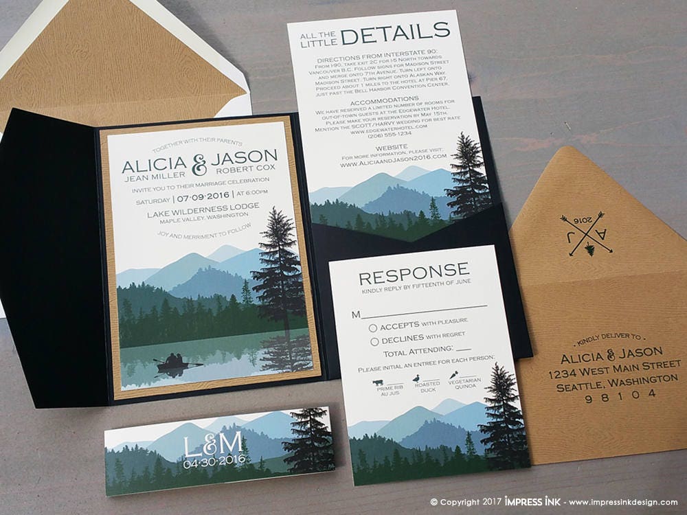 Lake Wedding Invitations 10