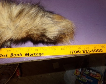 Real animal skin fur parts hide Huge Fox Tail tanned fly fishing
