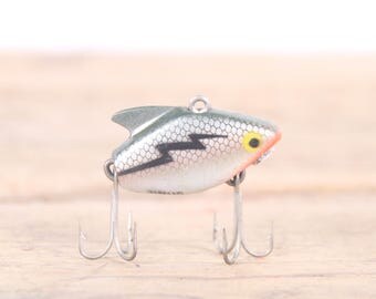 Vintage Heddon Sonic Fishing Lure / Heddon Fishing Lure / Fishing Decor / Old Fishing Lure / Black Silver Lure