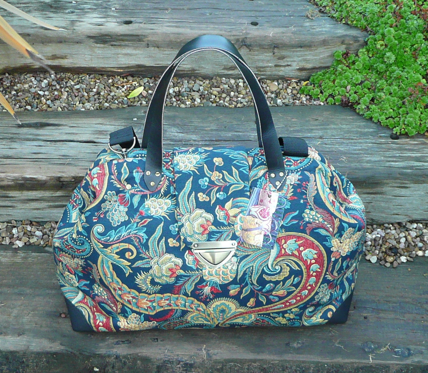 Carpet Bag Mary Poppins Bag Large Weekender Bag with real