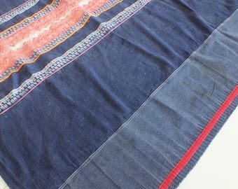 4.2 yards, Hmong hemp Vintage fabrics and textiles - Handwoven hemp-ethnic textiles from thailand