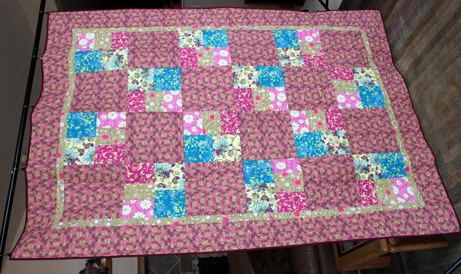 Homemade Patchwork Quilt Pastel Quilt Patchwork Quilt