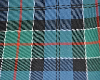 Colquhoun Tartan Fabric. 100% 10oz Pure New Wool. Large Remnant Piece. Ancient available.