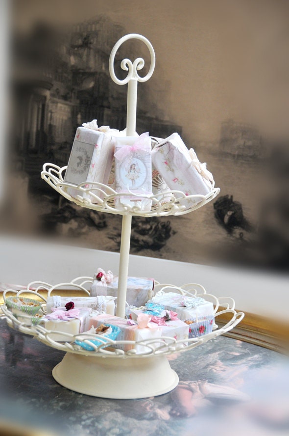 Ladies Boudoir Gift Shabby Chic Set of x 3 Boudoir Soaps