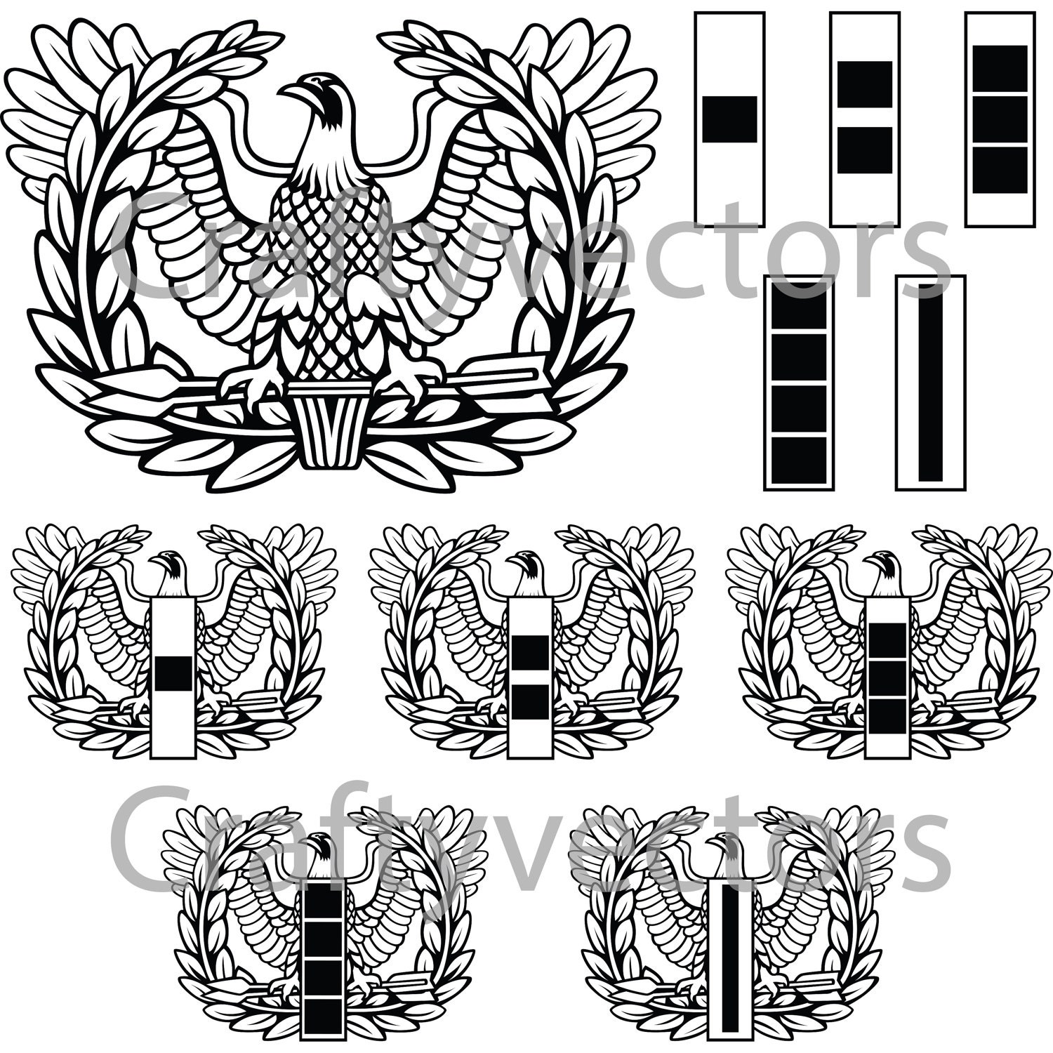 US Army Warrant Officer Badge Vector File SVG