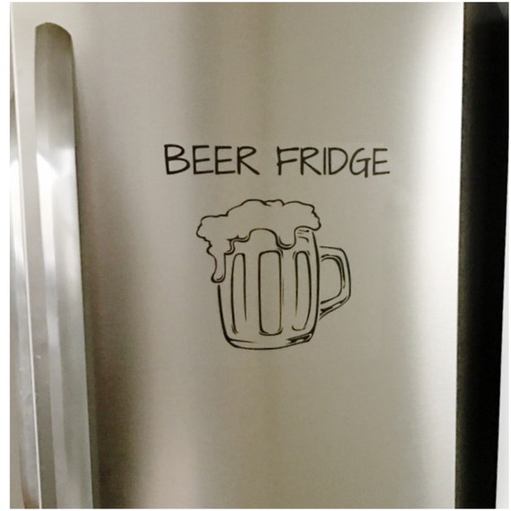 Beer Fridge Decal Refrigerator Vinyl Decal Removable