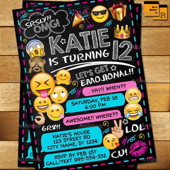 Free Emoji Invitations 3