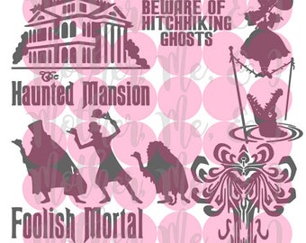 The Haunted Mansion / Foolish Mortal/Ghost SVG DXF PNG Cut File Instant Download Cricut and Silhouette Design for Shirts, Scrapbooks Disney