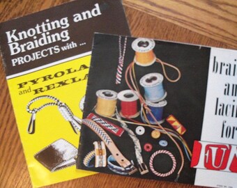 Braiding and Lacing for Fun,Knotting and Braiding,Boondoggle,Set of 2 Books - FREE SHIPPING
