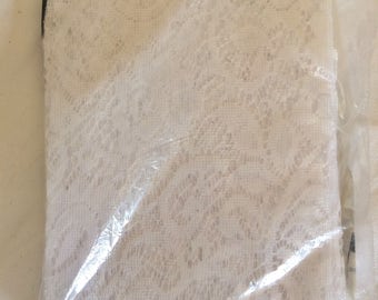 White Lace Curtain Panel 40 x 81 Cottage Chic Curtain Window Curtain Panel Window Treatment Window Covering Floral Curtain Panel