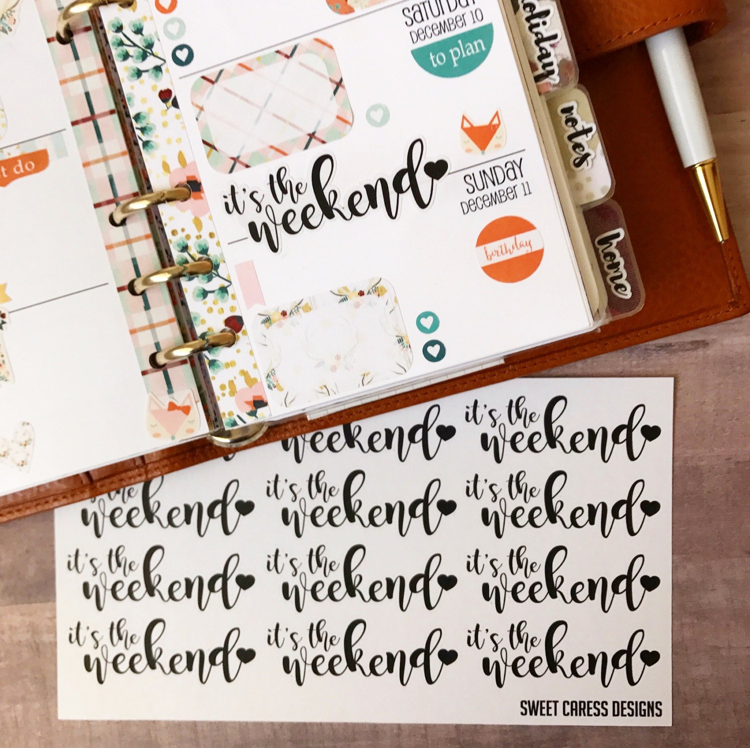 It&rsquo;s The Weekend Planner Stickers by SweetCaressDesigns on Etsy