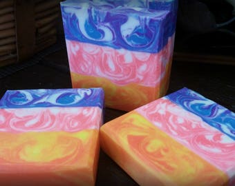 Summer Delight Homemade Soap/Cold Process Soap/Artisan Soap/All Natural Soap