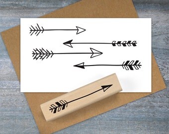 Hand Drawn Arrow Stamp, Arrow Rubber Stamp, Archery Stamp, Cupid Arrow, Pattern Stamp, Stamp Set, Doodle Stamp, Journal Stamp 080