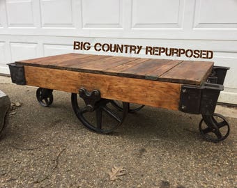 Factory cart coffee table