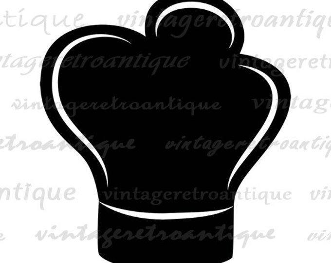 Chef's Hat Printable Graphic Image Illustration Download Digital Antique Clip Art Jpg Png Eps HQ 300dpi No.3339