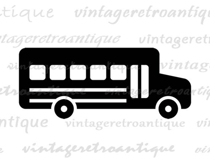 Printable Digital School Bus Graphic School Bus Icon Download Image Antique Clip Art Jpg Png Eps HQ 300dpi No.4338