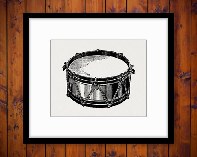 Digital Printable Snare Drum Image Music Download Illustration Graphic Vintage Clip Art Jpg Png Eps HQ 300dpi No.1767