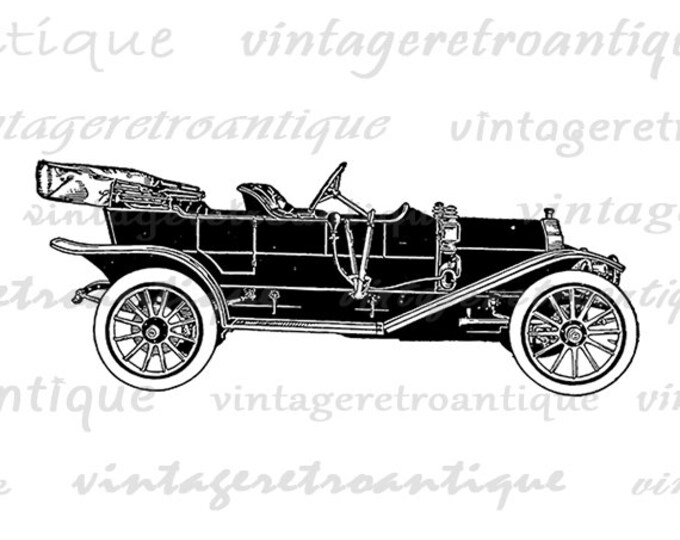 Printable Image Vehicle Antique Automobile Car Digital Download Graphic Vintage Clip Art Jpg Png Eps HQ 300dpi No.3514