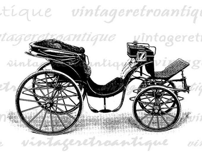 Antique Car Image Graphic Download Automobile Buggy Digital Printable Vintage Clip Art Jpg Png Eps HQ 300dpi No.1855